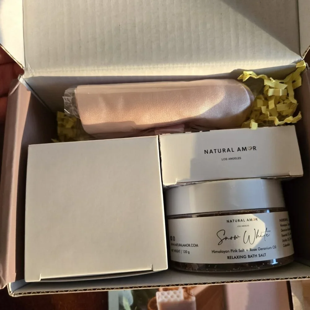 Natural Amor Handmade Spa Gift Set, Relaxing 5pcs Self Handmade Skin Care Sets G